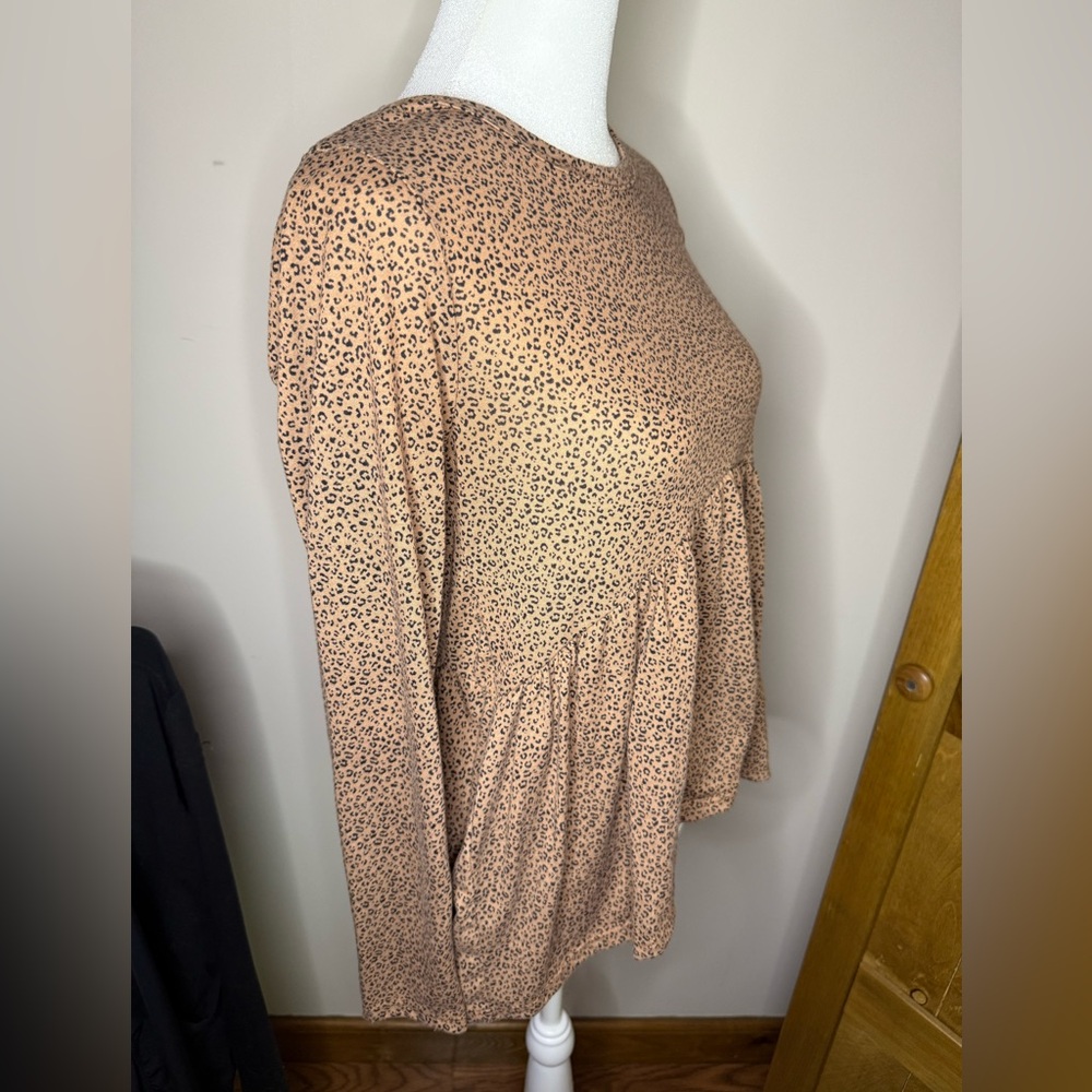 Women’s Small Gaze Brown and Black Patterned Blouse